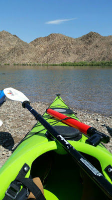 Also on the front of each kayak was a water gun strapped onto the bungee cords.