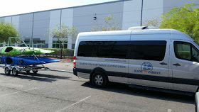 This was our sweet ride to the launch area at Willow Beach.