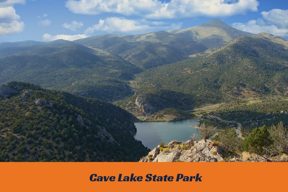 Cave Lake State Park offers swimming in the reservoir and various other activities
